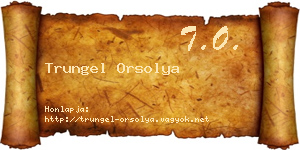Trungel Orsolya névjegykártya